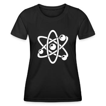 Physique du noyau atomique Atome Électron Modèle atomique - T-shirt sport Femme - noir - Devant - AI Model Female 172 light (172cm)