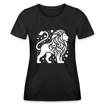 Proud lion with wild mane - Women's Functional T-Shirt - black - Front - AI Model Female 172 light (172cm)