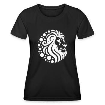 Proud lion's head with wild mane - Women's Functional T-Shirt - black - Front - AI Model Female 172 light (172cm)