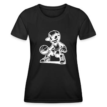Lustige Motivation Basketball Training Wettkampf - Frauen Funktions-T-Shirt - Schwarz - Vorne - AI Model Female 172 light (172cm)