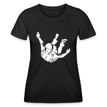 Flight phase parachute training parachute jump - Women's Functional T-Shirt - black - Front - AI Model Female 172 light (172cm)
