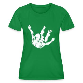 Phase de vol parachute entraînement saut en parachute - T-shirt sport Femme - vert - Devant - AI Model Female 172 dark (172cm)