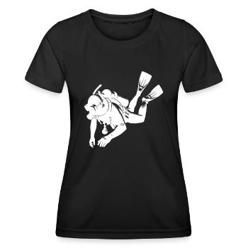 Équipement de formation Scuba Diver Scuba Diver - T-shirt sport Femme - noir - Devant - AI Model Female 172 light (172cm)