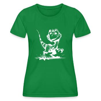 Croquis mignon de bébé raptor coquin - T-shirt sport Femme - vert - Devant - AI Model Female 172 dark (172cm)