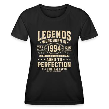 Legenden wurden 1994 geboren - Frauen Funktions-T-Shirt - Schwarz - Vorne - AI Model Female 172 light (172cm)