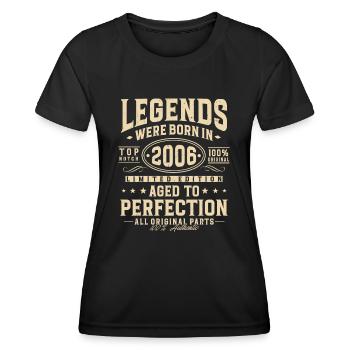 Legenden wurden 2006 geboren - Frauen Funktions-T-Shirt - Schwarz - Vorne - AI Model Female 172 light (172cm)