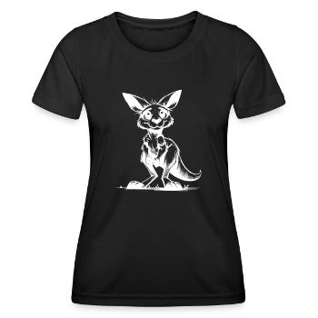 Mignon mignon bébé kangourou australien mignon - T-shirt sport Femme - noir - Devant - AI Model Female 172 light (172cm)