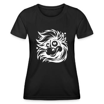 Lustiges Pferd mit großen Augen - Frauen Funktions-T-Shirt - Schwarz - Vorne - AI Model Female 172 light (172cm)