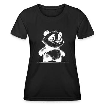 Petit Panda Enfants Bébé Dessin Au Crayon - T-shirt sport Femme - noir - Devant - AI Model Female 172 light (172cm)