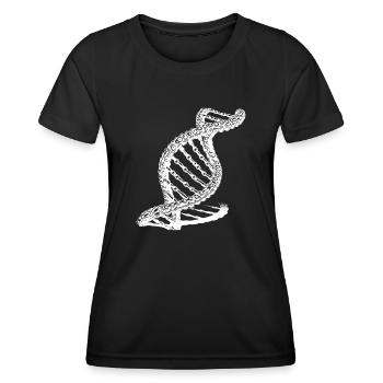 Geschwungene DNA Kette Außergewöhnliche Ketten - Frauen Funktions-T-Shirt - Schwarz - Vorne - AI Model Female 172 light (172cm)