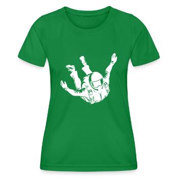 Phase de vol Formation au saut en parachute Vol - T-shirt sport Femme - vert - Devant - AI Model Female 172 dark (172cm)