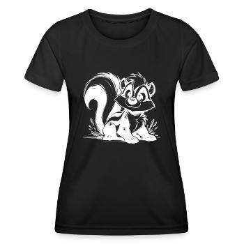 Baby Skunk Enfants Crayon Dessin Croquis - T-shirt sport Femme - noir - Devant - AI Model Female 172 light (172cm)