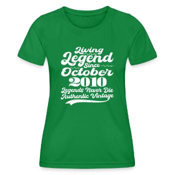 Es war einmal eine Legende. oktober 2010 Geburts - Frauen Funktions-T-Shirt - Kelly Green - Vorne - AI Model Female 172 dark (172cm)