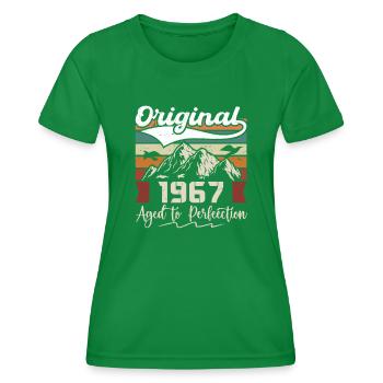 1967 - Geschenk geboren im Jahr 1967 - Frauen Funktions-T-Shirt - Kelly Green - Vorne - AI Model Female 172 dark (172cm)