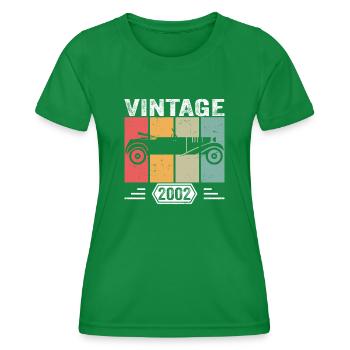Classic Since 2002, Vintage Car Birthday Gift 2002 - Frauen Funktions-T-Shirt - Kelly Green - Vorne - AI Model Female 172 dark (172cm)
