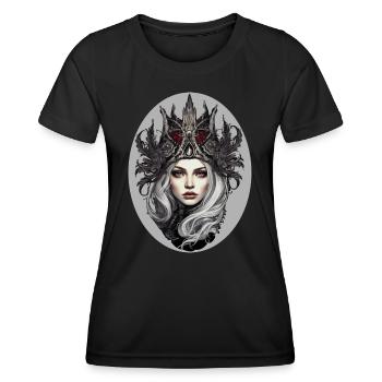 Goth Girl Gothic Mystical Horror Crown - T-shirt sport Femme - noir - Devant - AI Model Female 172 light (172cm)