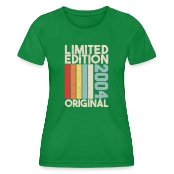 2004 - Limited Edition Birthday Gift 2004 Original - Frauen Funktions-T-Shirt - Kelly Green - Vorne - AI Model Female 172 dark (172cm)