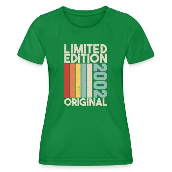 2002 - Limited Edition Birthday Gift 2002 Original - Frauen Funktions-T-Shirt - Kelly Green - Vorne - AI Model Female 172 dark (172cm)