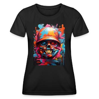 Graffiti style3 - Women's Functional T-Shirt - black - Front - AI Model Female 172 light (172cm)