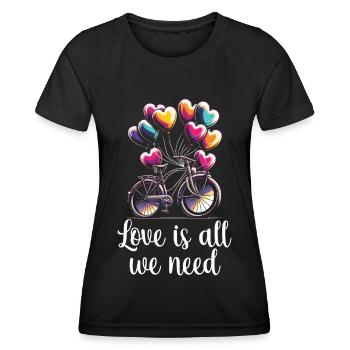 Paroles Mélomanes Auteurs-compositeurs Festival de musique - T-shirt sport Femme - noir - Devant - AI Model Female 172 light (172cm)