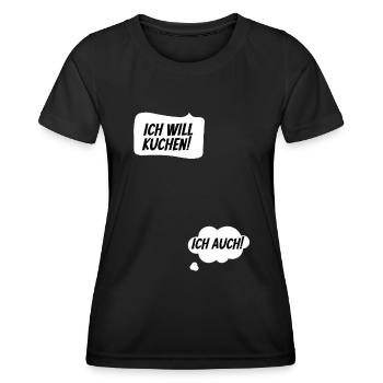Schwangerschaft verkünden Babybauch schwanger - Frauen Funktions-T-Shirt - Schwarz - Vorne - AI Model Female 172 light (172cm)