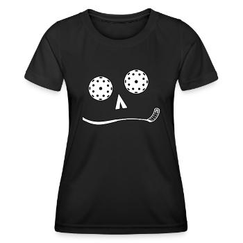 floorball floorball-smile floorball - Women's Functional T-Shirt - black - Front - AI Model Female 172 light (172cm)