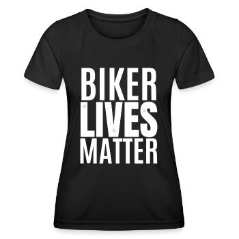 biker lives matter - T-shirt sport Femme - noir - Devant - AI Model Female 172 light (172cm)
