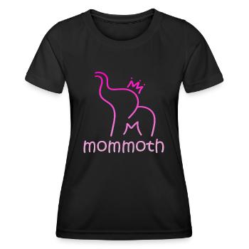 Fans de l’âge de glace de l’éléphant mammouth et futures mamans - T-shirt sport Femme - noir - Devant - AI Model Female 172 light (172cm)