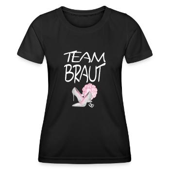 Team Braut edles Junggessellinenabschied Motiv - Frauen Funktions-T-Shirt - Schwarz - Vorne - AI Model Female 172 light (172cm)