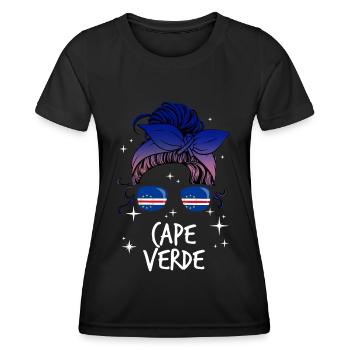 Cap Vert - T-shirt sport Femme - noir - Devant - AI Model Female 172 light (172cm)