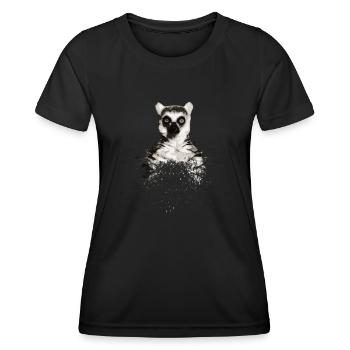 Lemurien Splash - T-shirt sport Femme - noir - Devant - AI Model Female 172 light (172cm)