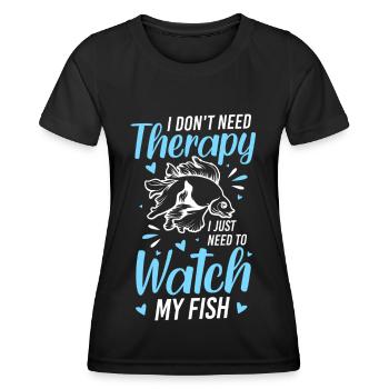 Fische Meerwasser Fischzucht - Frauen Funktions-T-Shirt - Schwarz - Vorne - AI Model Female 172 light (172cm)