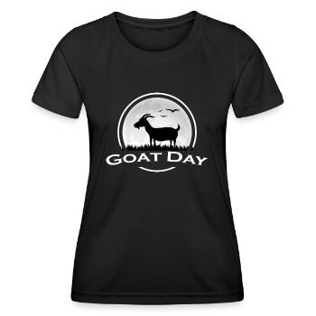 billy goat goat "goat day" goat goatee - Women's Functional T-Shirt - black - Front - AI Model Female 172 light (172cm)