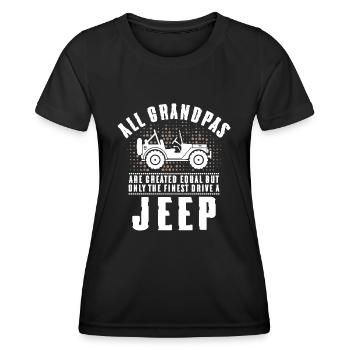 Grandpas Jeep - T-shirt sport Femme - noir - Devant - AI Model Female 172 light (172cm)