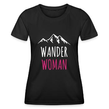 Randonnée Woman randonnée randonnée randonnées randonnées alpines Alpines - T-shirt sport Femme - noir - Devant - AI Model Female 172 light (172cm)