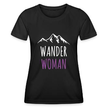 Randonnée Woman randonnée randonnées alpines - T-shirt sport Femme - noir - Devant - AI Model Female 172 light (172cm)
