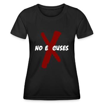 Erhebe dich über die Ausreden - Frauen Funktions-T-Shirt - Schwarz - Vorne - AI Model Female 172 light (172cm)