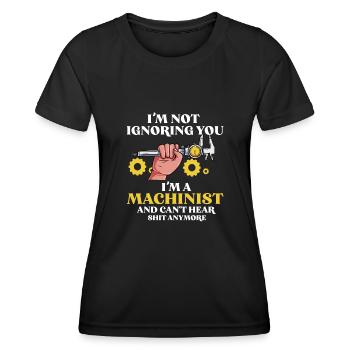 Maschinist Maschine Handwerk Maschienenführer - Frauen Funktions-T-Shirt - Schwarz - Vorne - AI Model Female 172 light (172cm)