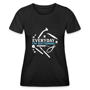 Zahnarzthelfer Zahnarzthelferin Zahnarzt Zahn - Frauen Funktions-T-Shirt - Schwarz - Vorne - AI Model Female 172 light (172cm)