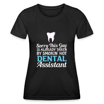 Zahnarzthelfer Zahnarzthelferin Zahnarzt Zahn - Frauen Funktions-T-Shirt - Schwarz - Vorne - AI Model Female 172 light (172cm)