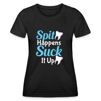 Zahnarzthelfer Zahnarzthelferin Zahnarzt Zahn - Frauen Funktions-T-Shirt - Schwarz - Vorne - AI Model Female 172 light (172cm)
