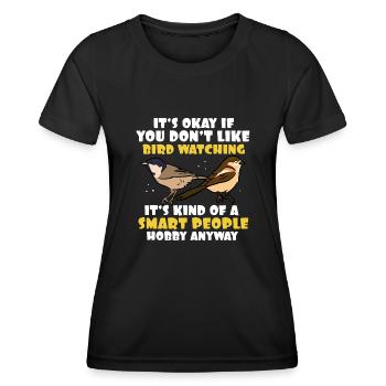 Vogelbeobachtung Vogelfreund Singvogel Ornithologe - Frauen Funktions-T-Shirt - Schwarz - Vorne - AI Model Female 172 light (172cm)