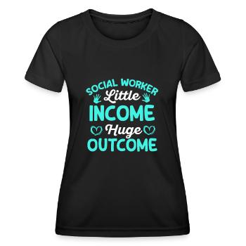 Sozialarbeiter Social Worker Beruf Sozialpädagoge - Frauen Funktions-T-Shirt - Schwarz - Vorne - AI Model Female 172 light (172cm)