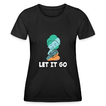 Buddha Yoga Hinduismus Meditation Spirit Religion - Frauen Funktions-T-Shirt - Schwarz - Vorne - AI Model Female 172 light (172cm)