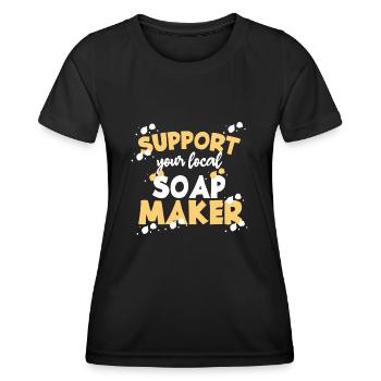 Seife Soap Hygiene Waschen Seifenherstellung - Frauen Funktions-T-Shirt - Schwarz - Vorne - AI Model Female 172 light (172cm)