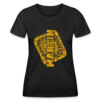 Warp für Martin Sternenstaub Enterprise - Frauen Funktions-T-Shirt - Schwarz - Vorne - AI Model Female 172 light (172cm)