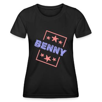 Geschenk für Benny - Frauen Funktions-T-Shirt - Schwarz - Vorne - AI Model Female 172 light (172cm)