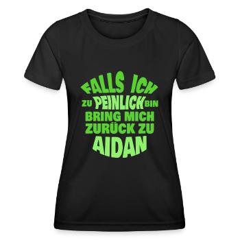 Jungesellenabschied Aidan - Frauen Funktions-T-Shirt - Schwarz - Vorne - AI Model Female 172 light (172cm)