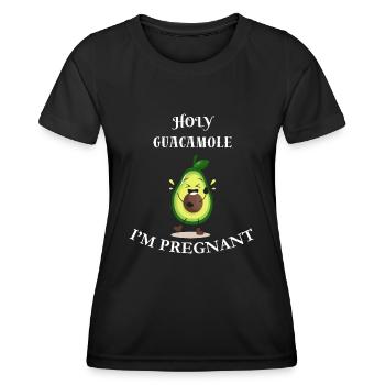 Holy Guacamole I'm pregnant - T-shirt sport Femme - noir - Devant - AI Model Female 172 light (172cm)