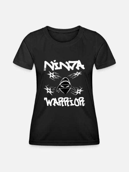Ninja Warrior - Frauen Funktions-T-Shirt - Schwarz
